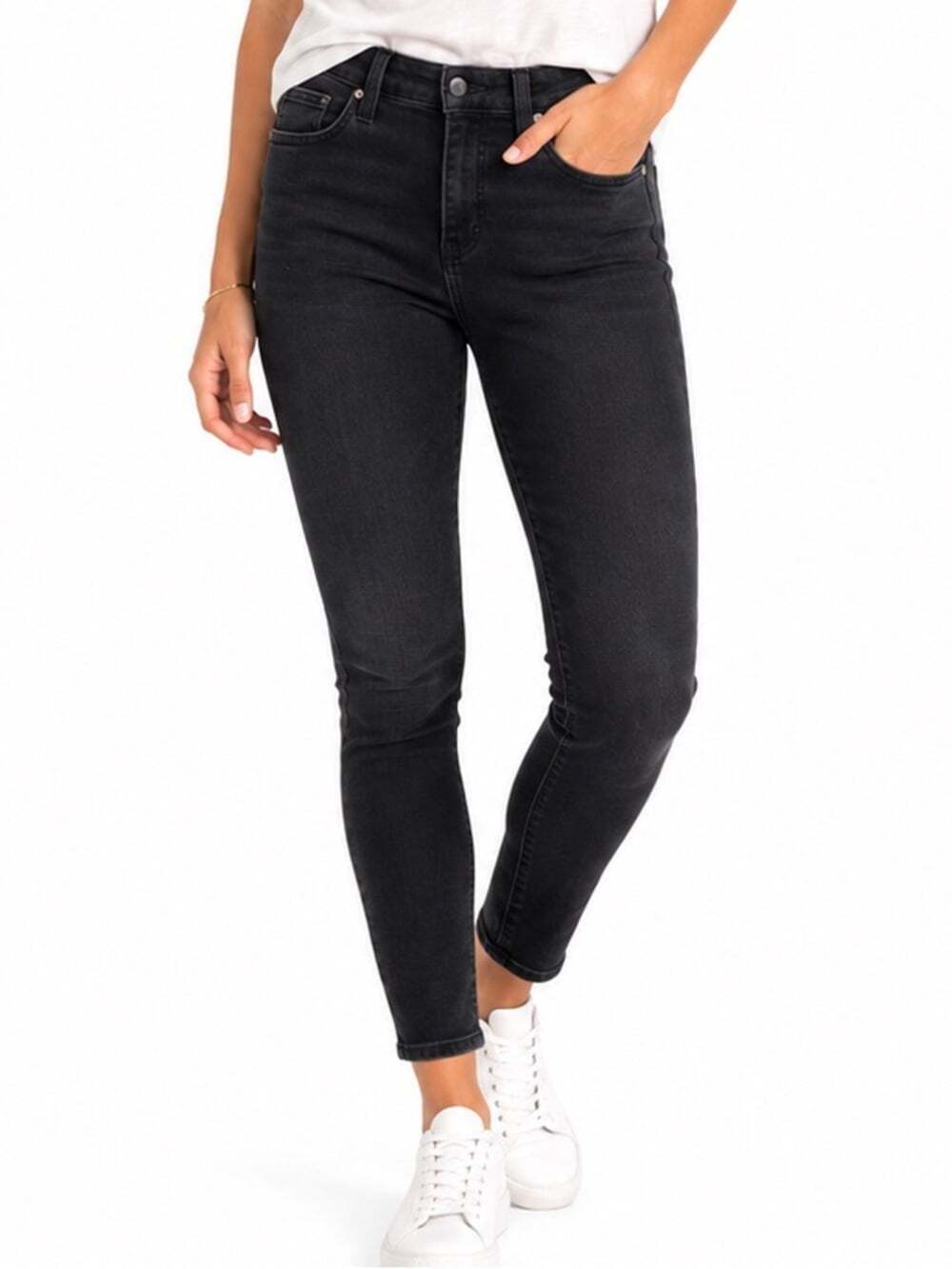 Joes Jeans The Skinny Fit 28 Black Stretch Mid Rise Slim Classic Denimcore Sleek
